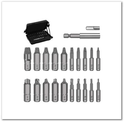 Damaged Screw Extractor Set, 22 PCS Stripped Kit