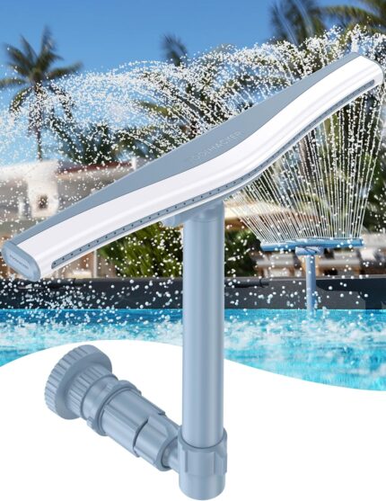 Pool Fountains for Above and In-ground Pools【Original by POOLHACKER】, Adjustable Whale Tail Waterfall Wide Width Pool Sprinkler Fountain for Relaxation & Cooling 10-20 Degrees